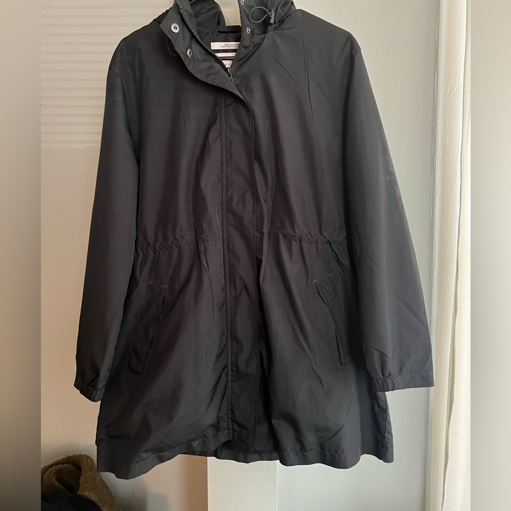 A New Day Water Resistant Hooded Rain Jacket - Medium - Black